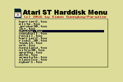 [Atari ST Harddisk Menu by Paradize]