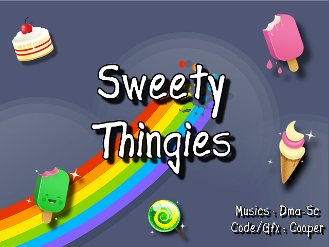 [Sweety Thingies title screen]